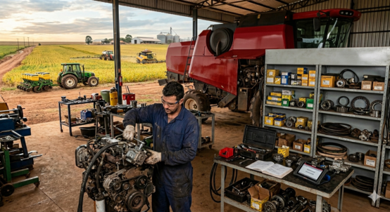 Reposição de peças e mecanização do campo
